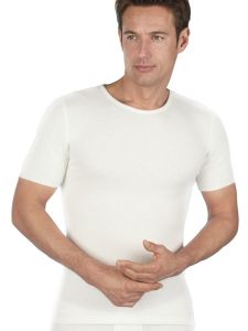 XL Herren Unterhemd XXL 1513 Shirt mit 1/4 Arm 40% Angora M 