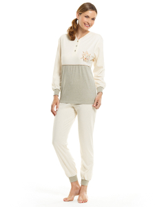 Damen Pyjama langarm 