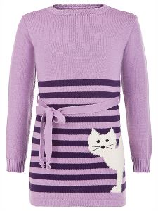 Kinder Kleid Katze